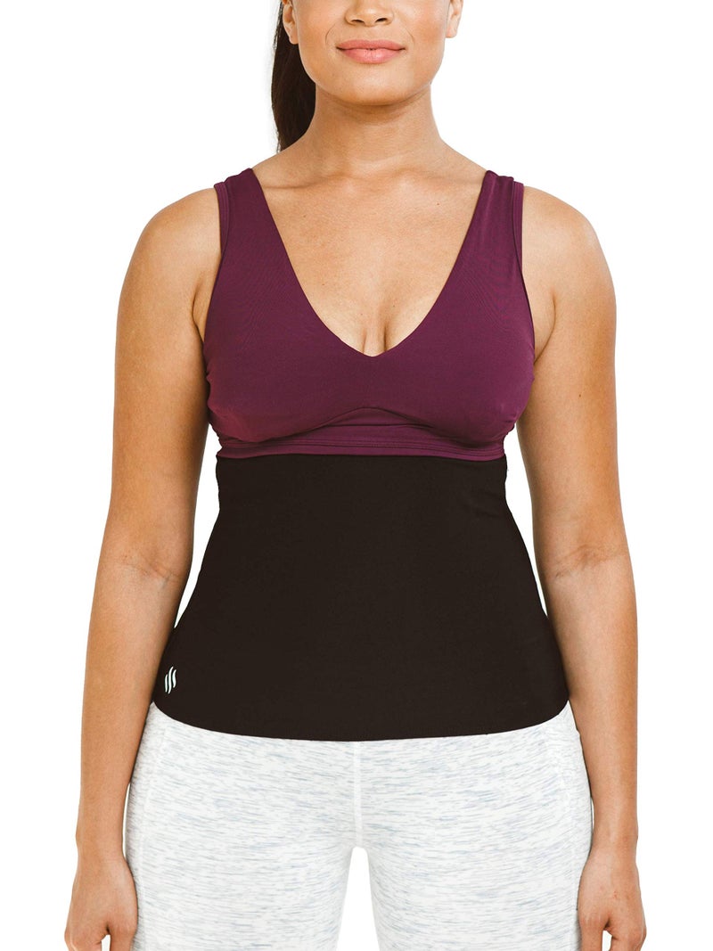Sweat Shaper Waist Trimmer for Women, Waist Trainer Sauna Belt, Neoprene-Free Waist Cincher, Sauna Slimming Belt (Black, X-Large) - Image 2
